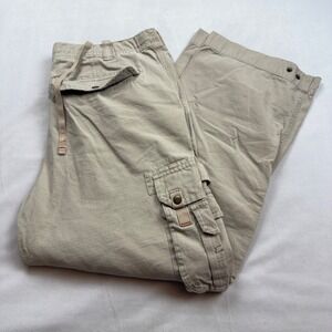 Eddie Bauer Mens Khaki Cargo Pants Cotton Utility Outdoor Adventure Size 38 30‎